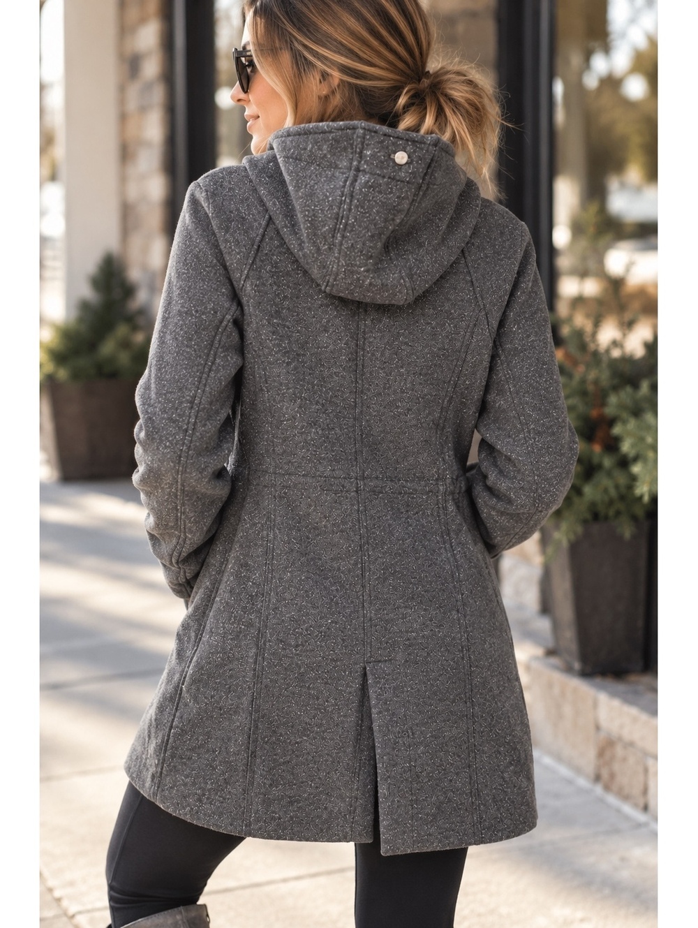Lululemon Hooded Long Jacket – Size 6 – Heathered Gray – Sold Out Style - Picture 3 of 5